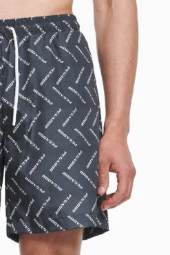 Kermint Monogramm Swim Shorts Black Ink White -Pegador Sale Store 1PEGADOR E COMMERCE BADEHOSEN43636
