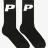 Pegador P Logo Socks Black White (Single Pack) -Pegador Sale Store 1SideLogoSocksWhiteBlack