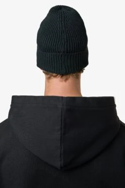 Pegador Logo Rubber Beanie Heavy Knit Black Black -Pegador Sale Store 24053 PEGADOR BlackWeek Drop 1217 1