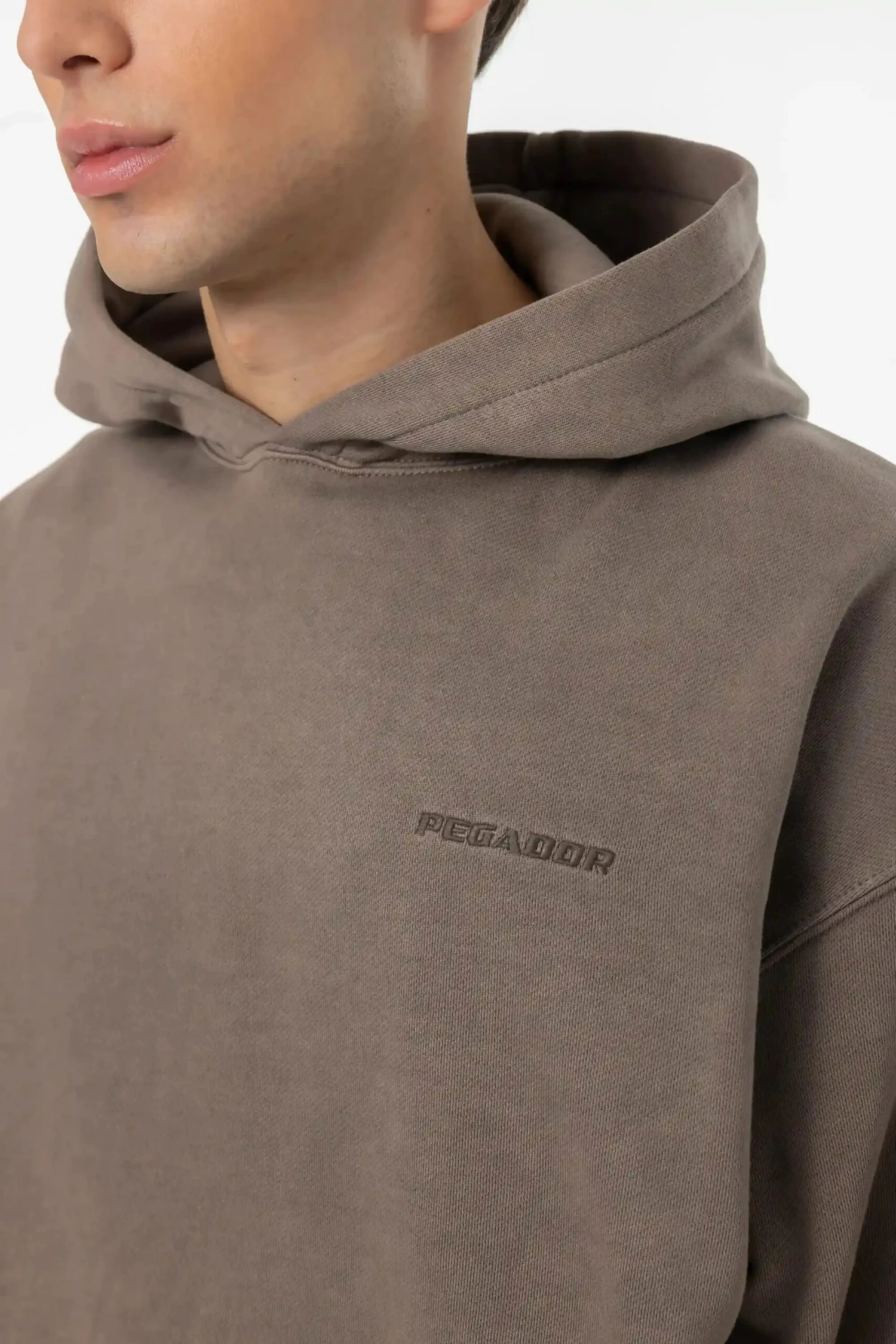 Logo Oversized Hoodie Vintage Dust Brown 5 Logo Oversized Hoodie Vintage Dust Brown - Image 5