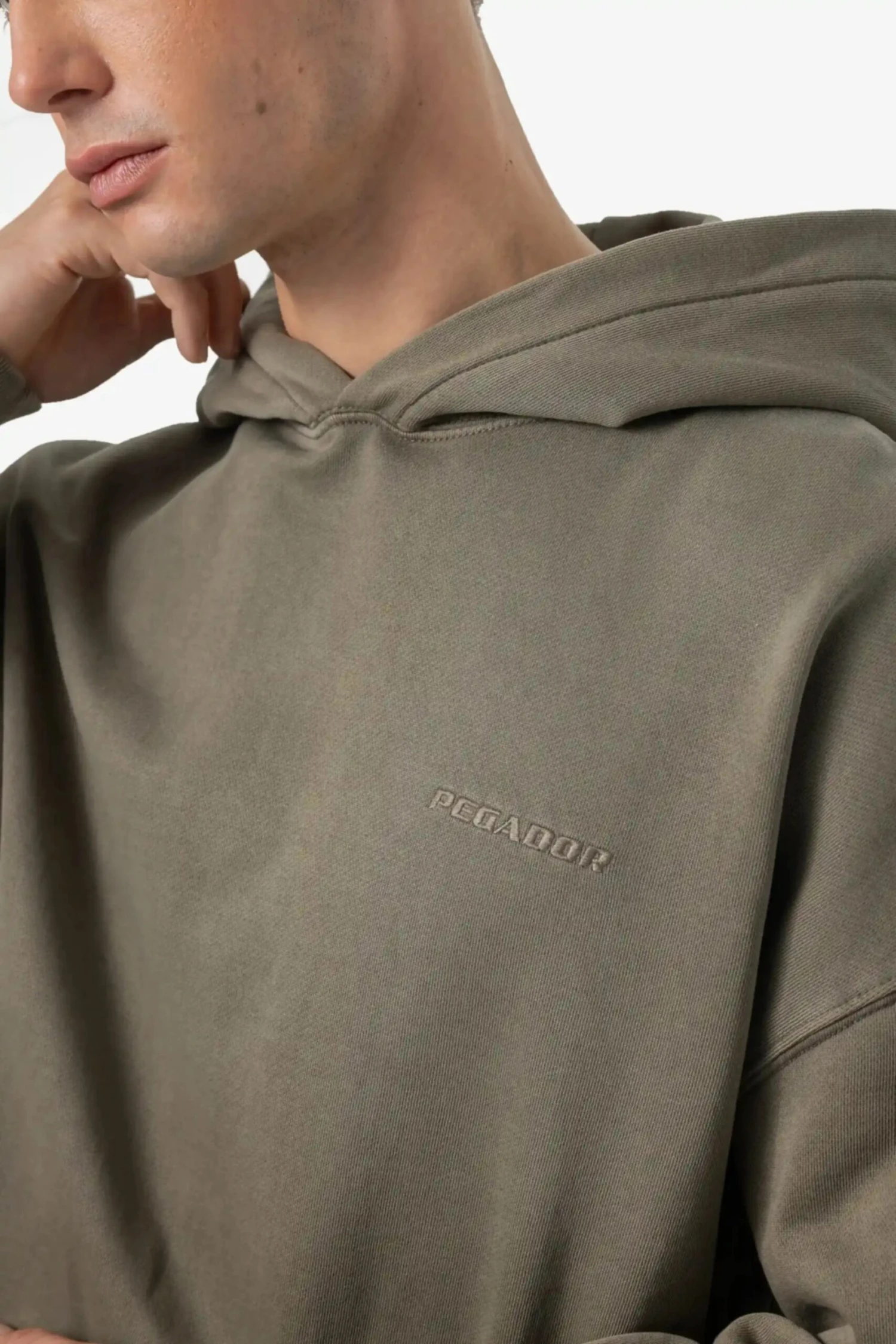 Logo Oversized Hoodie Vintage Faded Olive 5 Logo Oversized Hoodie Vintage Faded Olive - Image 5