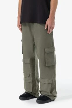 Garnet Wide Cargo Pants Faded Olive