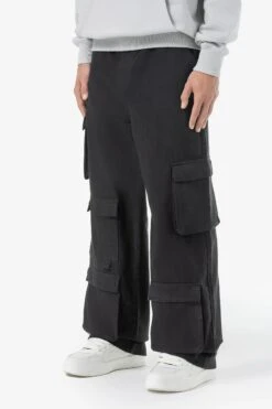 Garnet Wide Cargo Pants Black