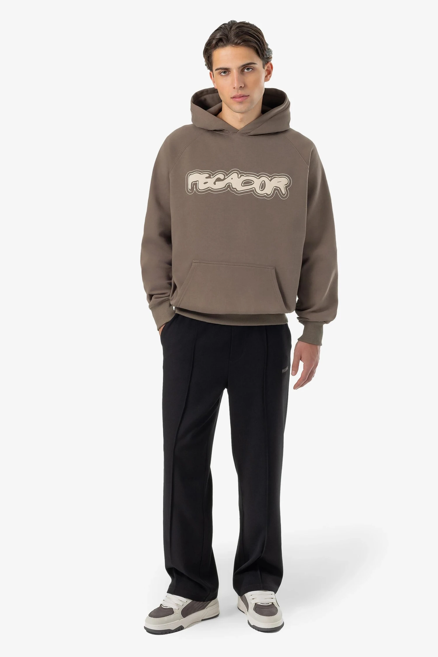 Anclar Oversized Raglan Hoodie Washed Dust Brown 2 Anclar Oversized Raglan Hoodie Washed Dust Brown - Image 2