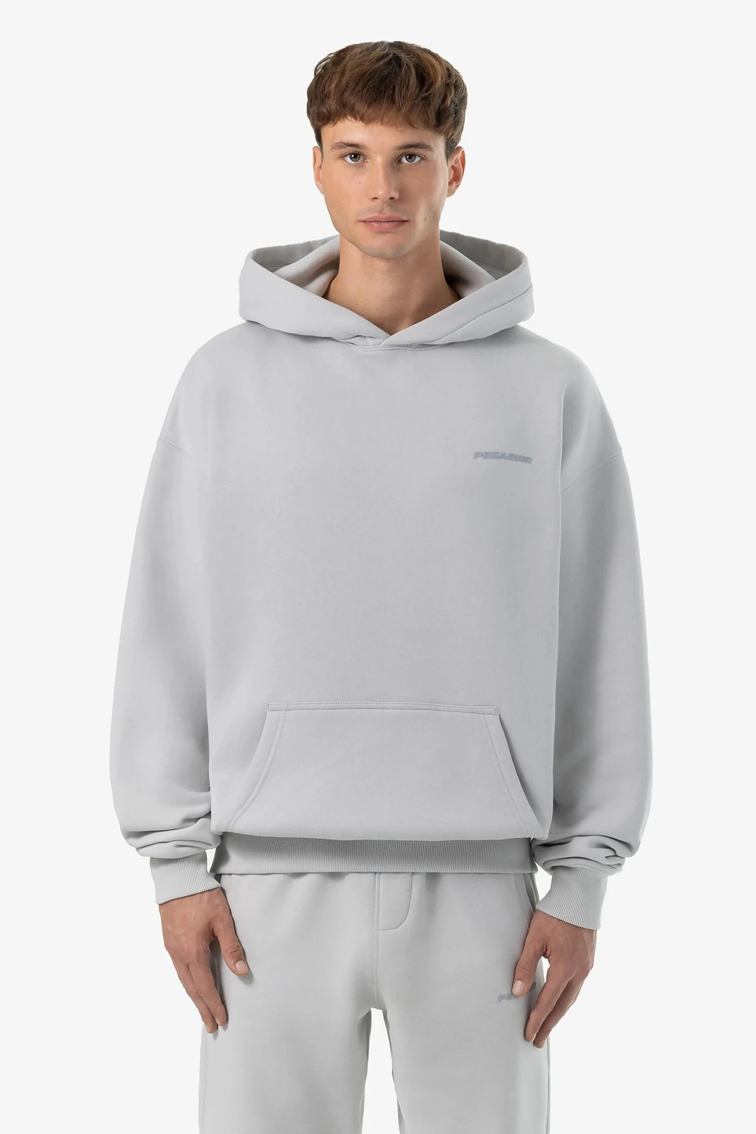 Logo Oversized Hoodie Washed Clear Grey Gum 1 Logo Oversized Hoodie Washed Clear Grey Gum