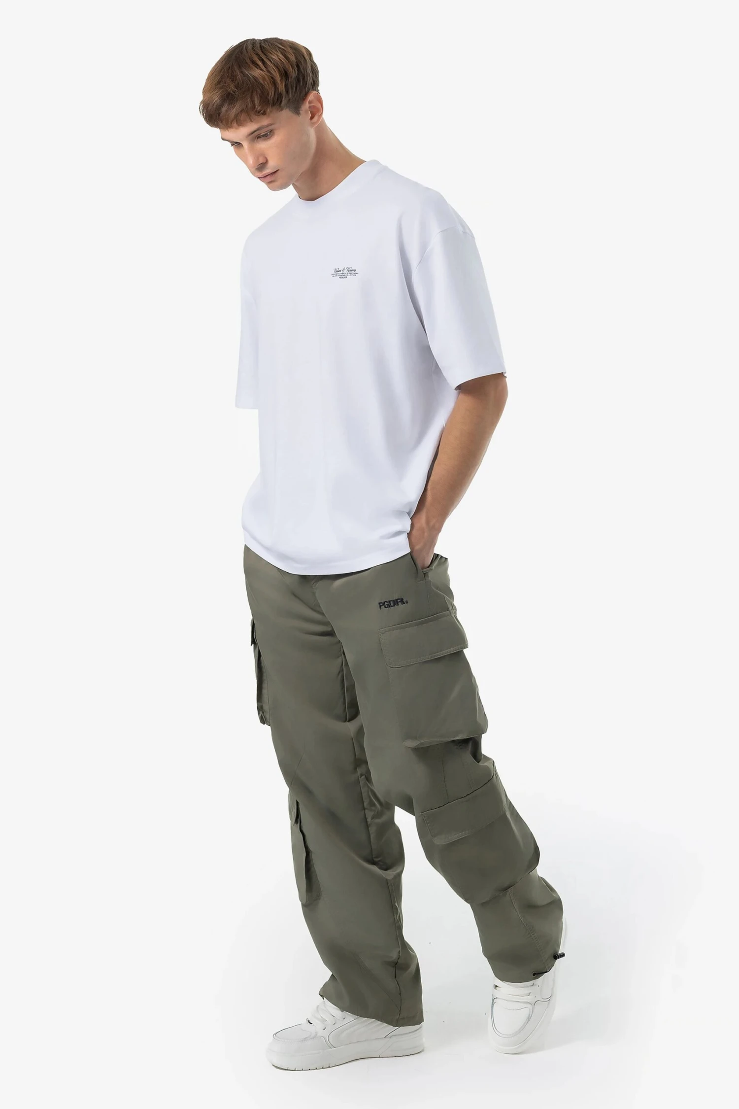 Belmont Wide Tech Cargo Pants Faded Olive 2 Belmont Wide Tech Cargo Pants Faded Olive - Image 2