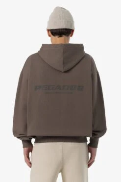 Colne Logo Oversized Sweat Jacket Washed Dust Brown