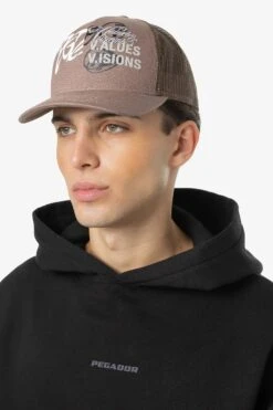 Zundal Trucker Cap Dust Brown Black