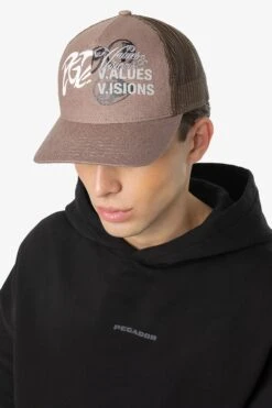 Zundal Trucker Cap Dust Brown Black -Pegador Sale Store 24055 PEGADOR Q4 Drop 2663