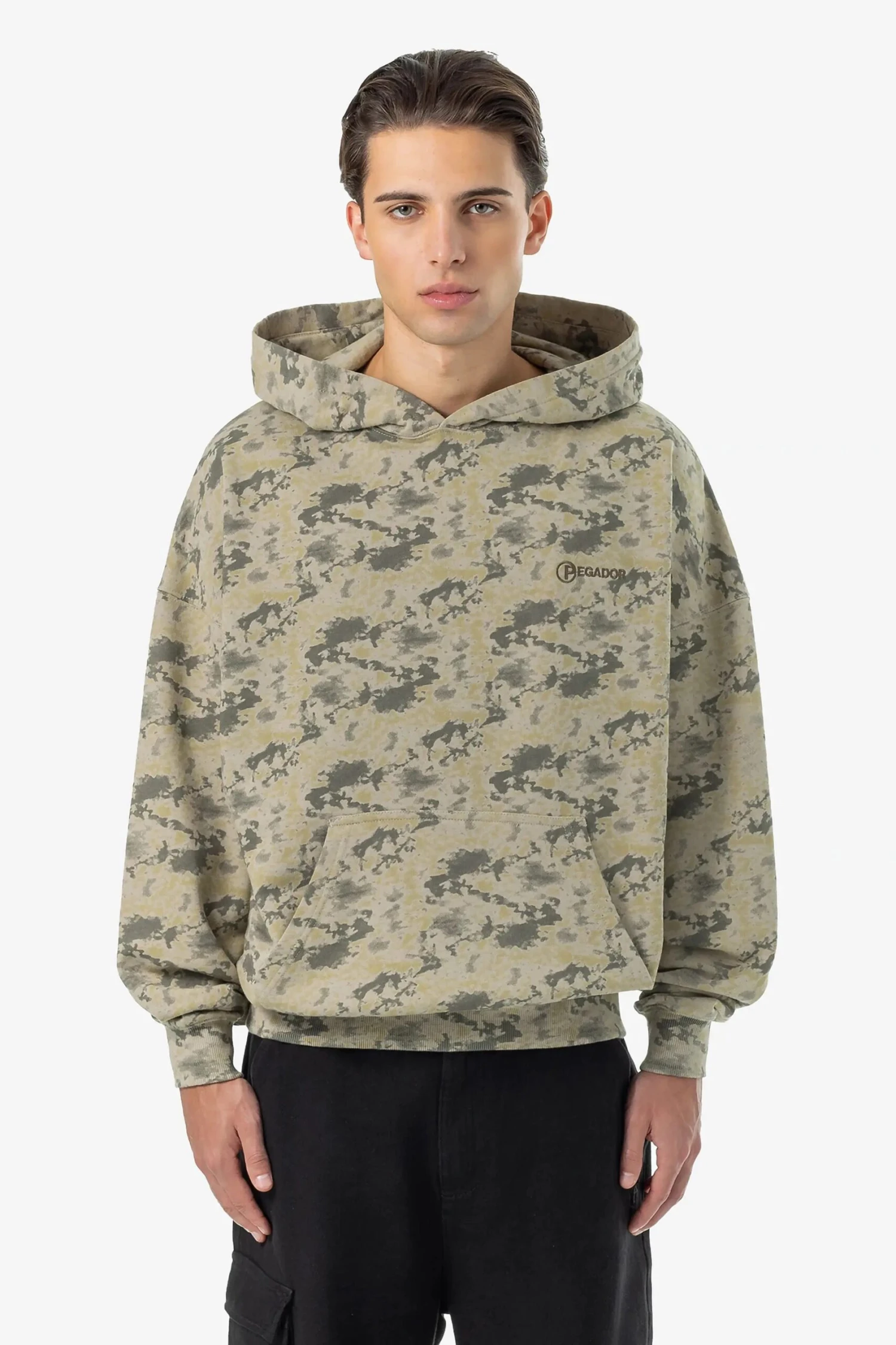 Floar Boxy Hoodie Washed Mud Camouflage 1 Floar Boxy Hoodie Washed Mud Camouflage