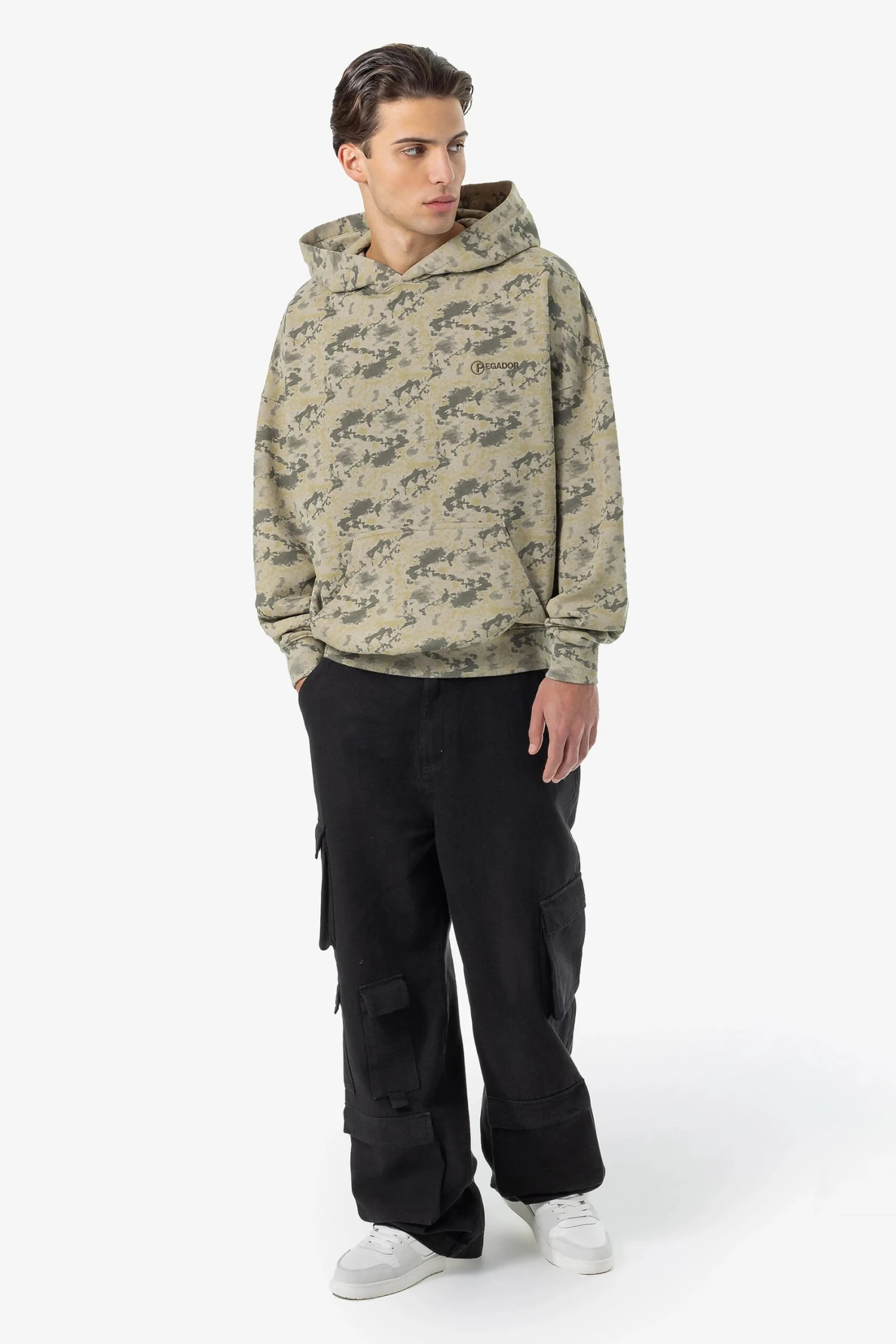 Floar Boxy Hoodie Washed Mud Camouflage 2 Floar Boxy Hoodie Washed Mud Camouflage - Image 2