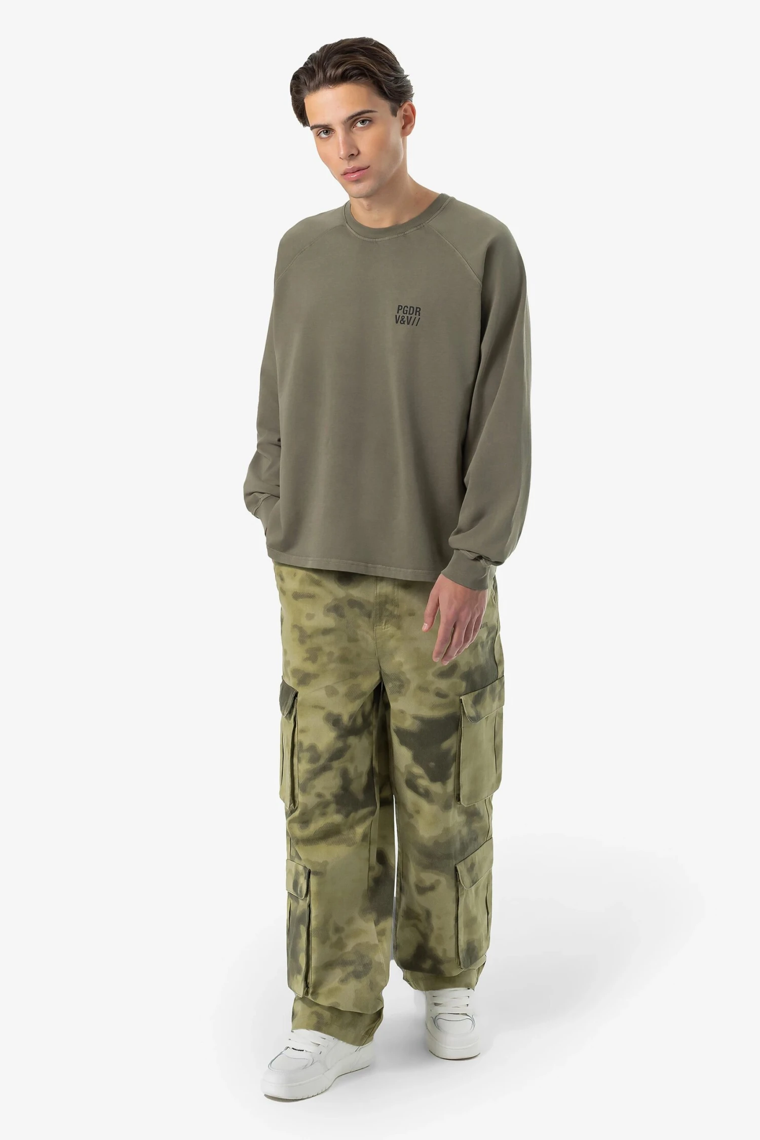 Harmon Wide Cargo Pants Mud Camouflage 2 Harmon Wide Cargo Pants Mud Camouflage - Image 2