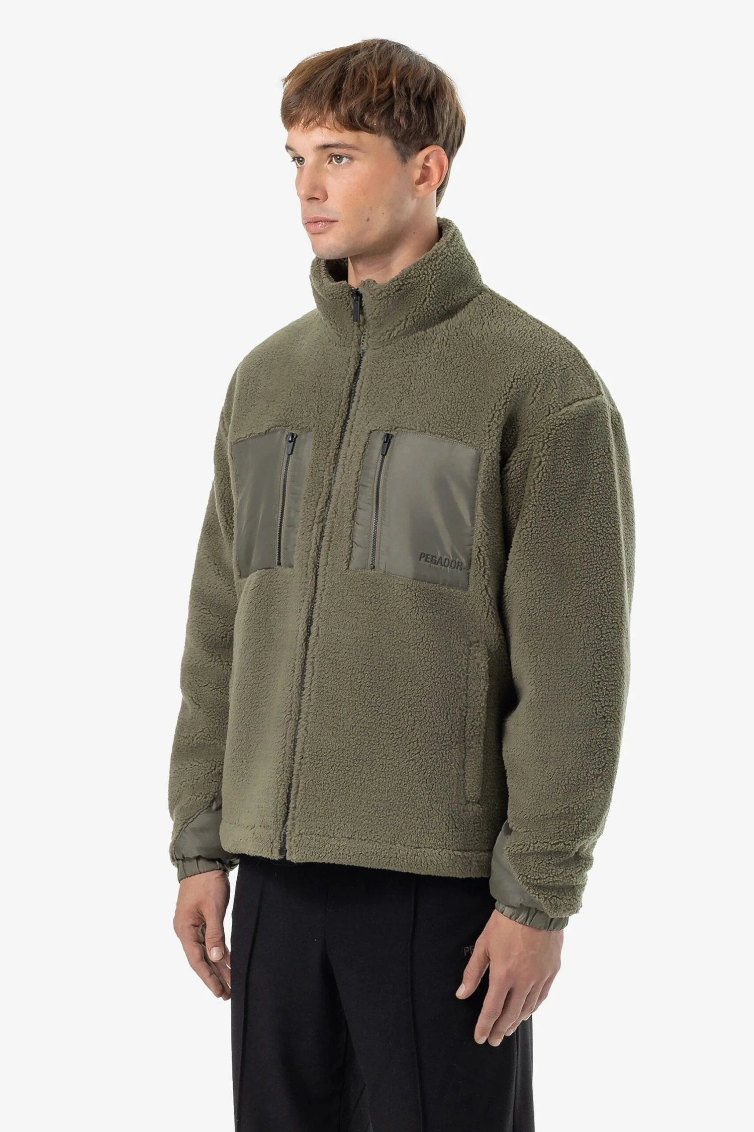 Archer Teddy Jacket Faded Olive 3 Archer Teddy Jacket Faded Olive - Image 3