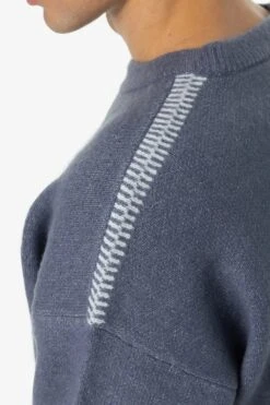 Tripole Oversized Knit Sweater Shadow Blue Cream -Pegador Sale Store 24055 PEGADOR Q4 Drop 3234