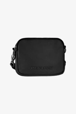 Amatu Logo Nylon Cross Body Bag Black