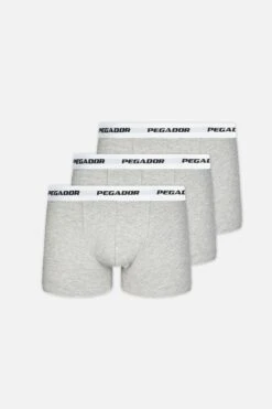 Ango Boxershorts 3 Pack Grey Melange White