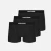 Camino Boxershorts Single Logo 3 Pack Black Black