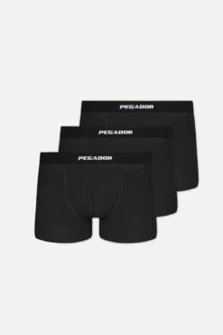 Camino Boxershorts Single Logo 3 Pack Black Black