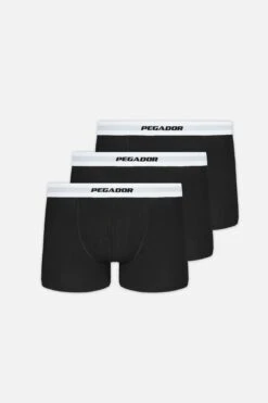 Camino Boxershorts Single Logo 3 Pack Black White