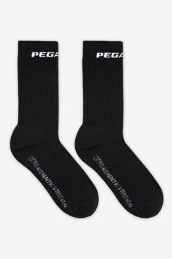 Certified Logo Socks Black White