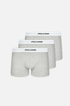 Camino Boxershorts Single Logo 3 Pack Grey Melange White
