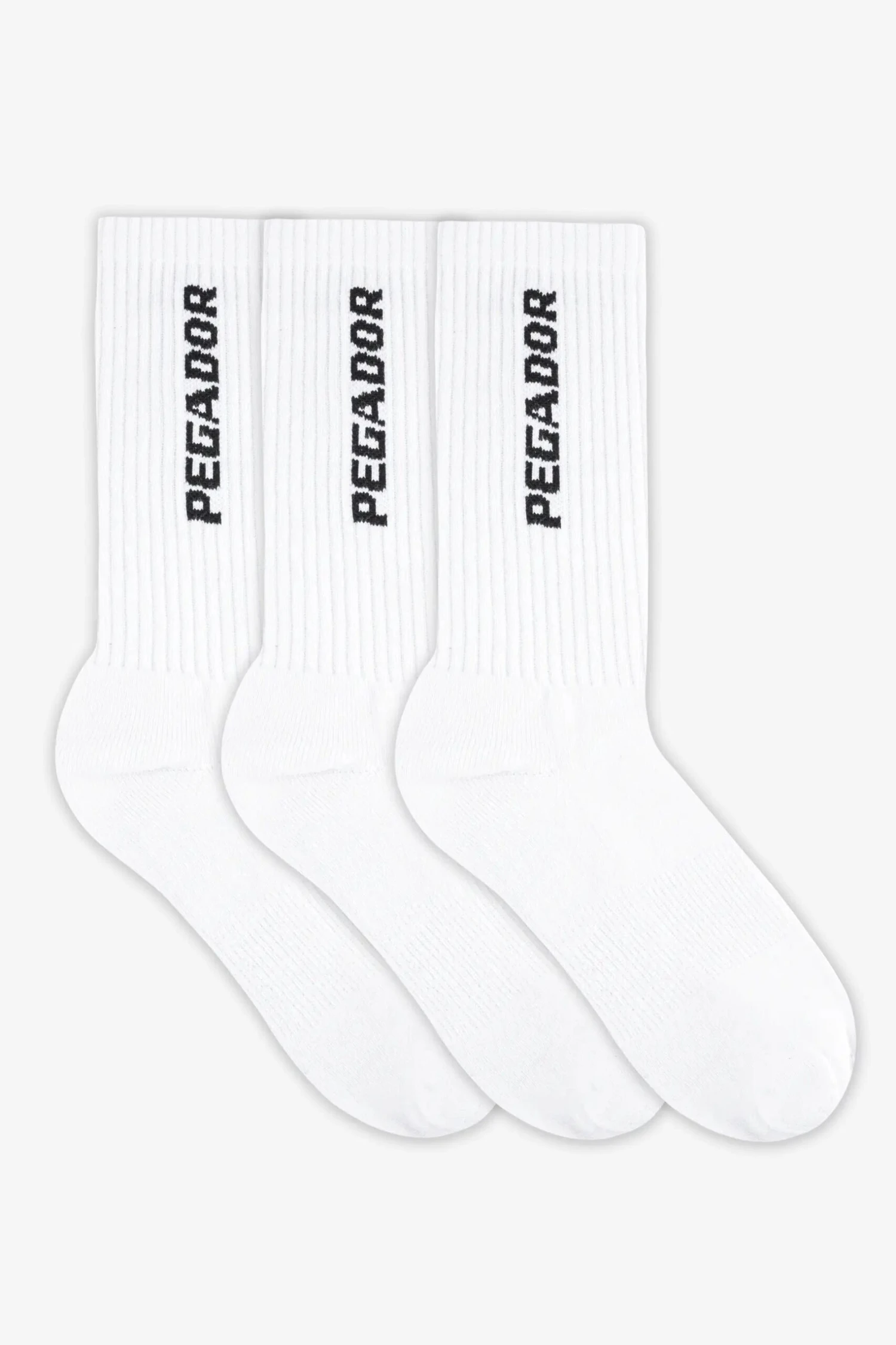 Pegador Cross Logo Socks White Black (3 Pack) 1 Pegador Cross Logo Socks White Black (3 Pack)