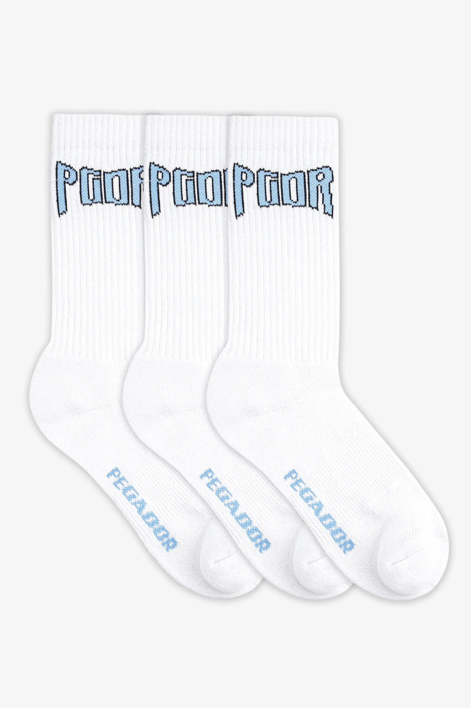 Pegador Crystal Socks White Baby Blue (3 Pack) 1 Pegador Crystal Socks White Baby Blue (3 Pack)