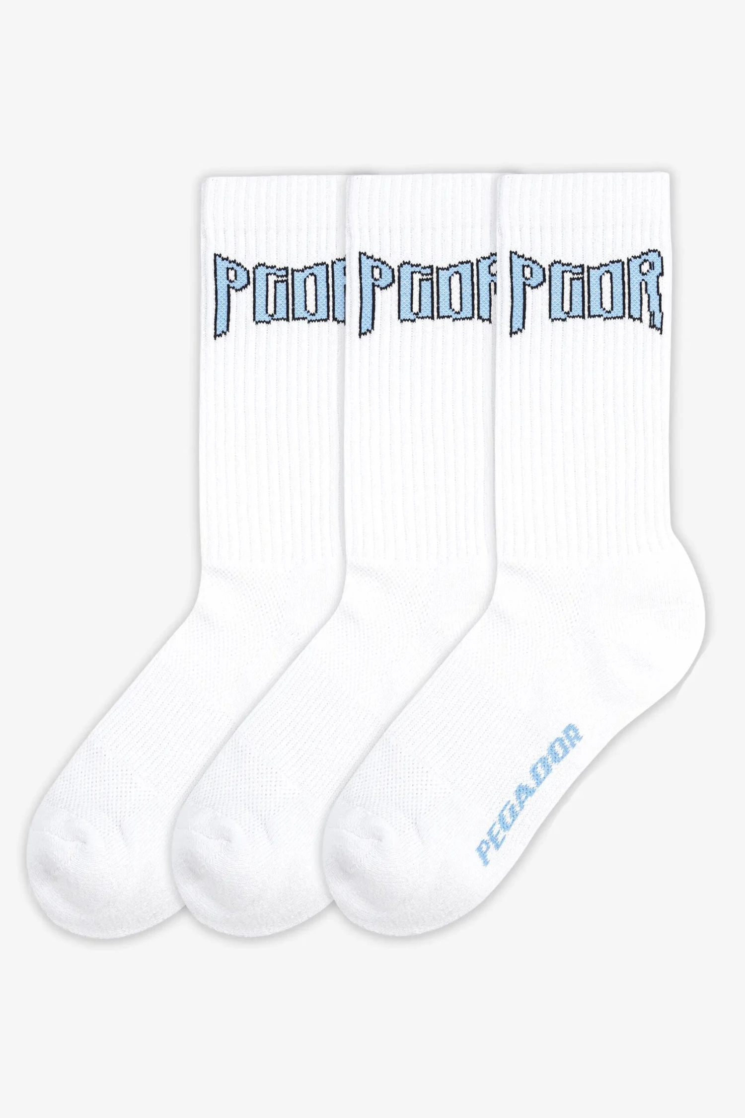 Pegador Crystal Socks White Baby Blue (3 Pack) 2 Pegador Crystal Socks White Baby Blue (3 Pack) - Image 2