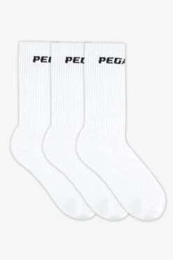 Pegador Logo Socks White Black (3 Pack)