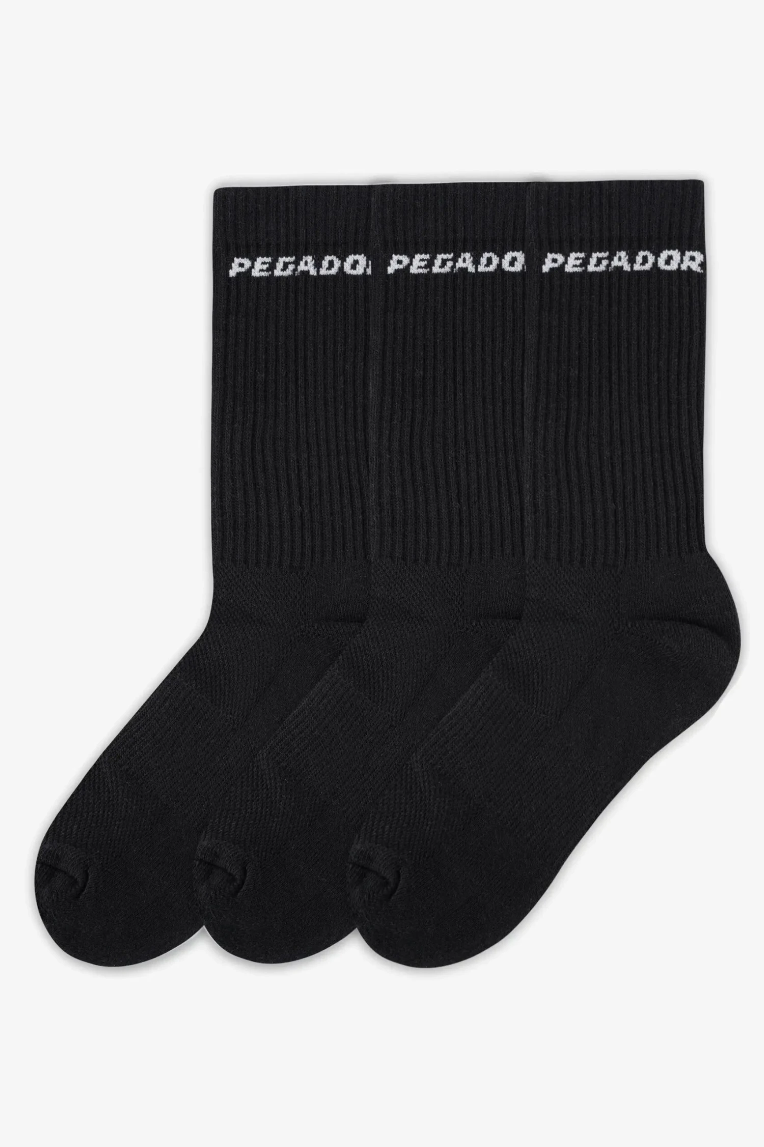 Pegador Side Logo Socks Black White (3 Pack) 2 Pegador Side Logo Socks Black White (3 Pack) - Image 2