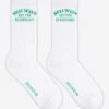 Naia Socks White Peppermint Green