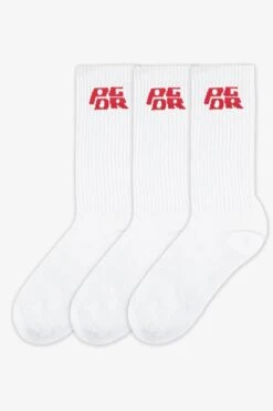Pegador Narson Socks White Red (3 Pack) 3 Pegador Narson Socks White Red (3 Pack) -Pegador Sale Store NarsonSocks3 PackWhiteRed2
