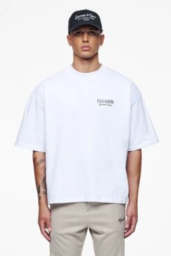 Racoon Boxy Tee White -Pegador Sale Store PEGADOR FINER THINGS ECOMMERCE MALE DAY 241347