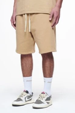 Logo Heavy Sweat Shorts Vintage Washed Espresso Gum -Pegador Sale Store PEGADOR FINER THINGS ECOMMERCE MALE PANTS0041