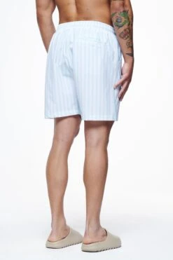 Manett Striped Swim Shorts Riviera Blue White -Pegador Sale Store PEGADOR FINER THINGS ECOMMERCE MALE PANTS0643