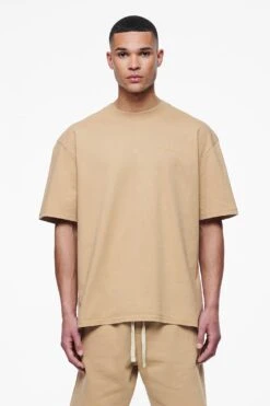 Logo Oversized Tee Vintage Washed Espresso Gum