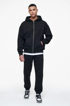 Logo Oversized Sweat Jacket Black Gum -Pegador Sale Store PEGADOR FINER THINGS ECOMMERCE MALE39902