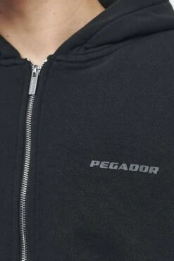 Logo Oversized Sweat Jacket Vintage Washed Black Ink Gum -Pegador Sale Store PEGADOR TRUST THE PROCESS ECOMMERCE MALE26319