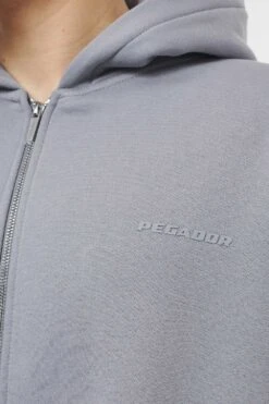 Logo Oversized Sweat Jacket Vintage Washed Dusk Grey Gum -Pegador Sale Store PEGADOR TRUST THE PROCESS ECOMMERCE MALE26413