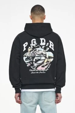 Reid Oversized Hoodie Vintage Washed Black Ink