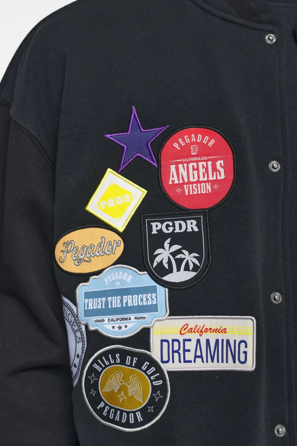 Whitney Varsity Jacket Washed Black Ink Black 6 Whitney Varsity Jacket Washed Black Ink Black - Image 6