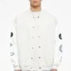 Yardley Varsity Jacket Washed Angels Cream Bright White -Pegador Sale Store PEGADOR TRUST THE PROCESS ECOMMERCE MALE28075