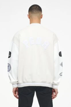 Yardley Varsity Jacket Washed Angels Cream Bright White -Pegador Sale Store PEGADOR TRUST THE PROCESS ECOMMERCE MALE28088