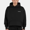 Logo Oversized Hoodie Washed Black