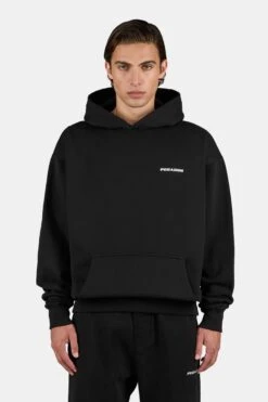 Logo Oversized Hoodie Washed Black