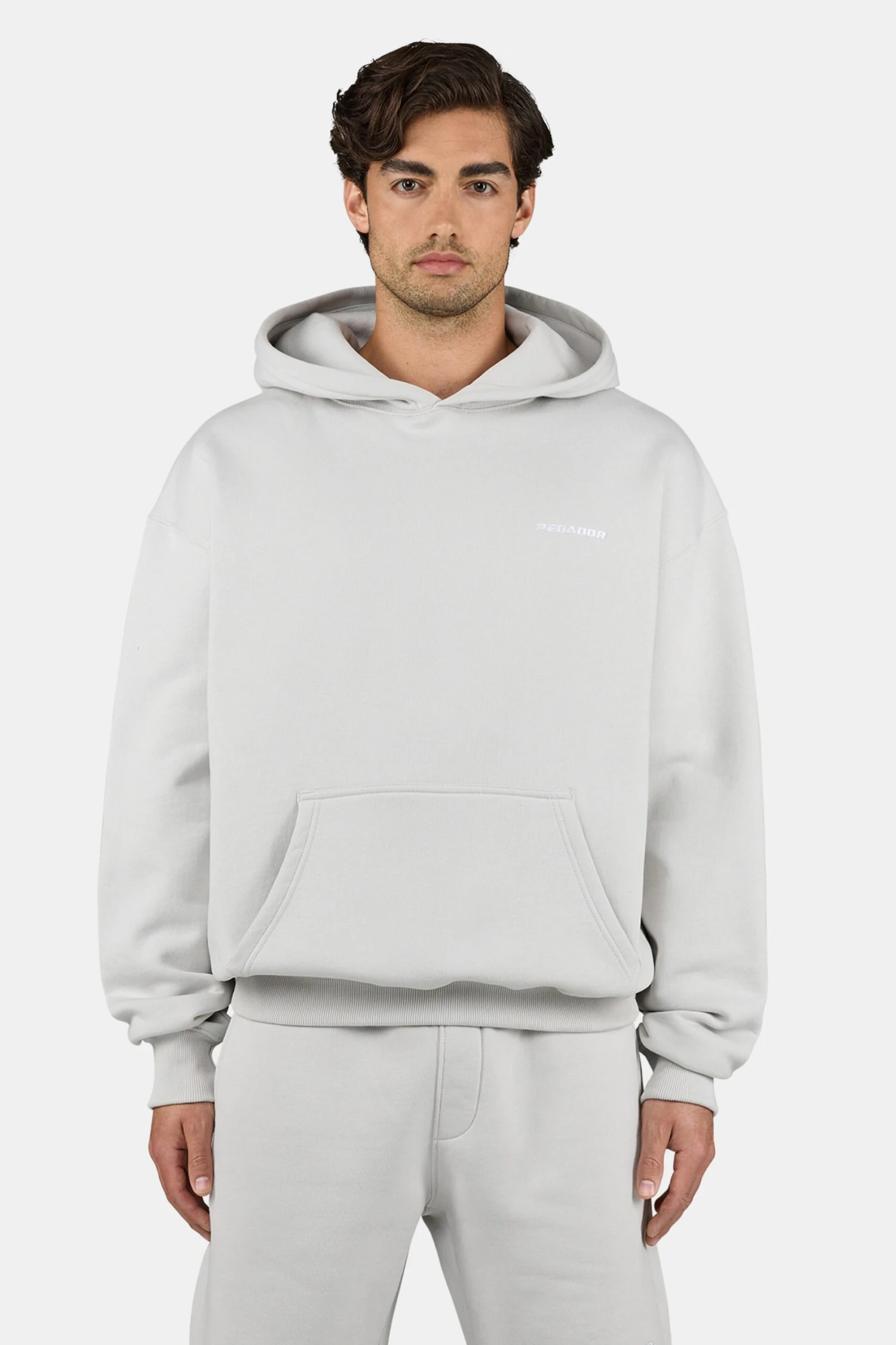 Logo Oversized Hoodie Washed Pure Grey White 1 Logo Oversized Hoodie Washed Pure Grey White