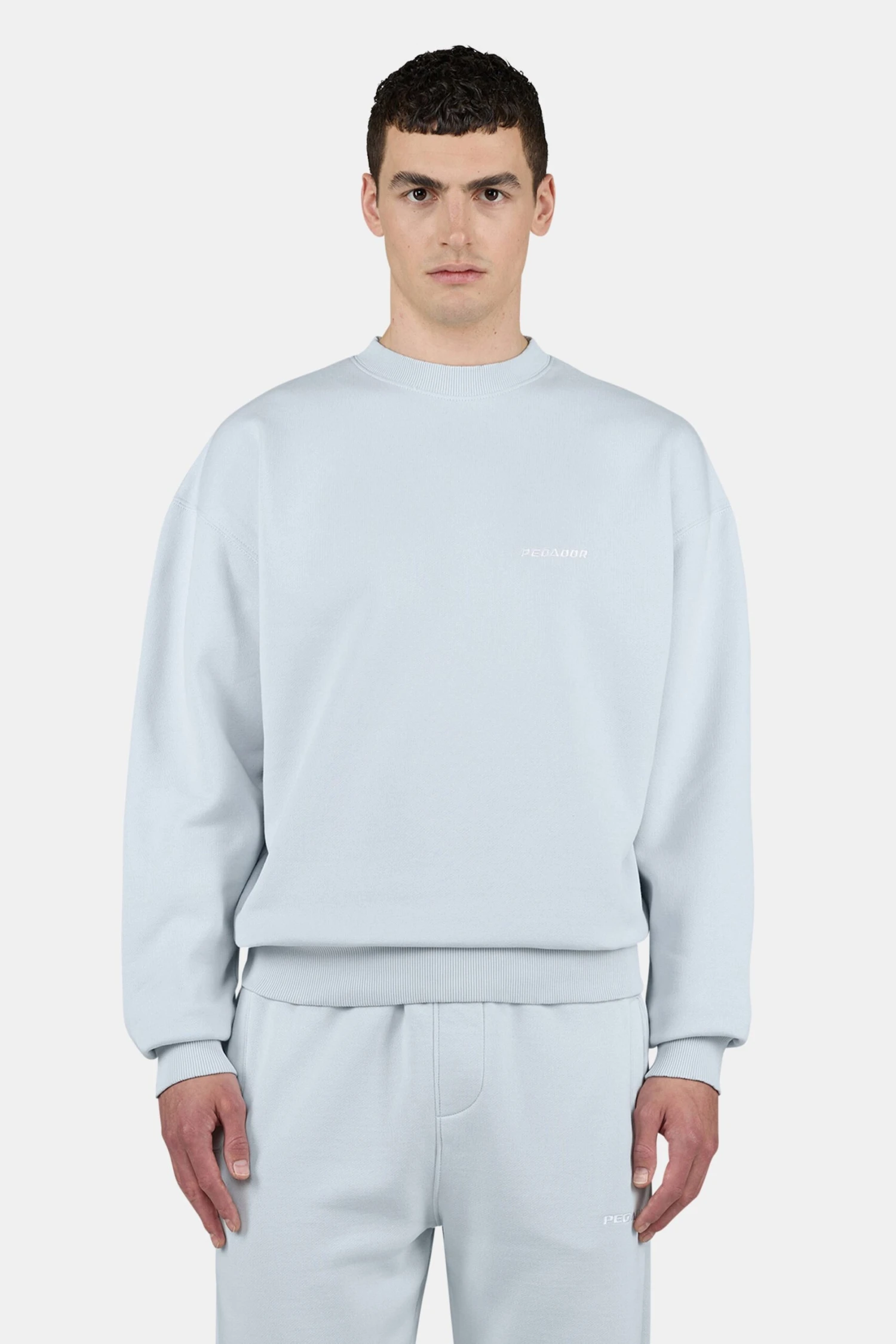 Logo Oversized Sweater Washed Dream Blue White 1 Logo Oversized Sweater Washed Dream Blue White