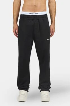 Logo Wide Sweat Pants Washed Black