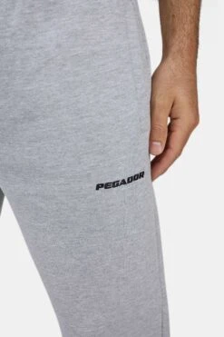 Logo Wide Sweat Pants Heather Grey Black -Pegador Sale Store PGDR 1148 224001 12