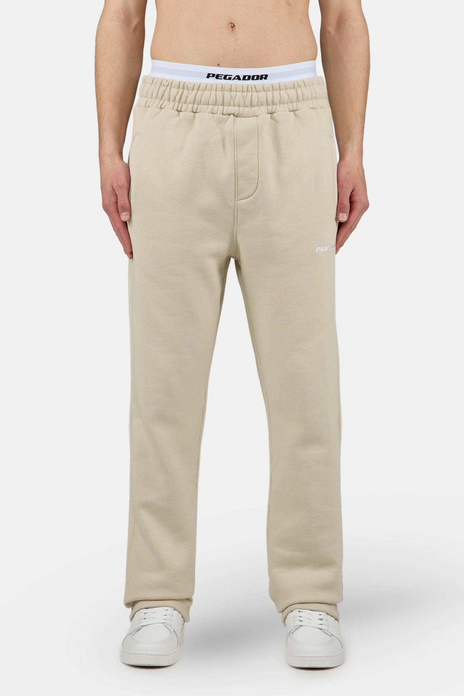 Logo Wide Sweat Pants Washed Light Beige White 1 Logo Wide Sweat Pants Washed Light Beige White